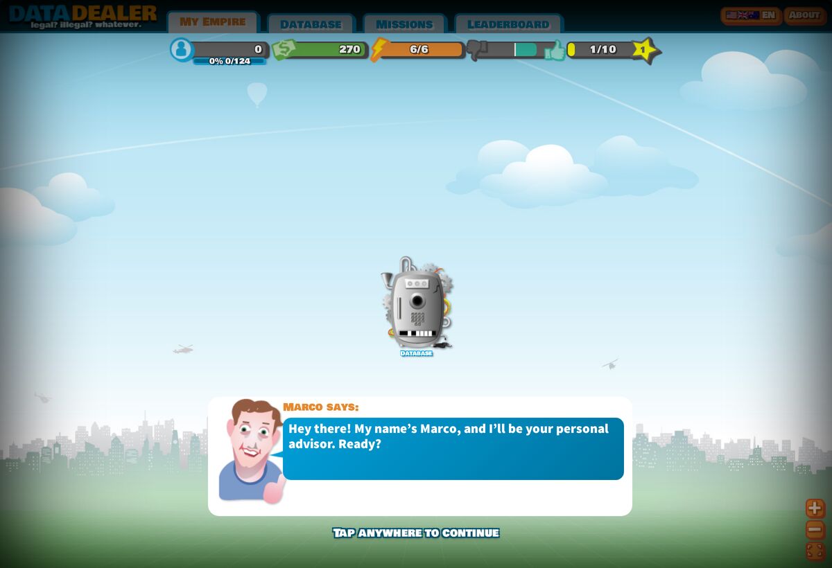 Data Dealer game screen